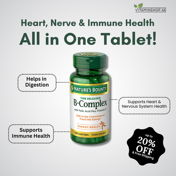 Nature's Bounty Time Release B-Complex + Vitamin C  - 125 Coated Tablets