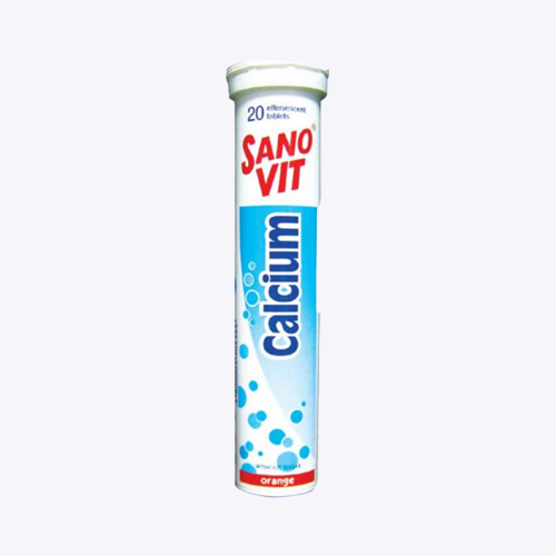 Sano Vit Calcium  Orange Flavor - 20 Effervescent Tablets
