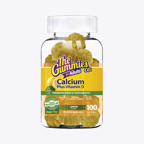The Gummies Co. Calcium + Vitamin D Lemon Flavor- 100 Gummies
